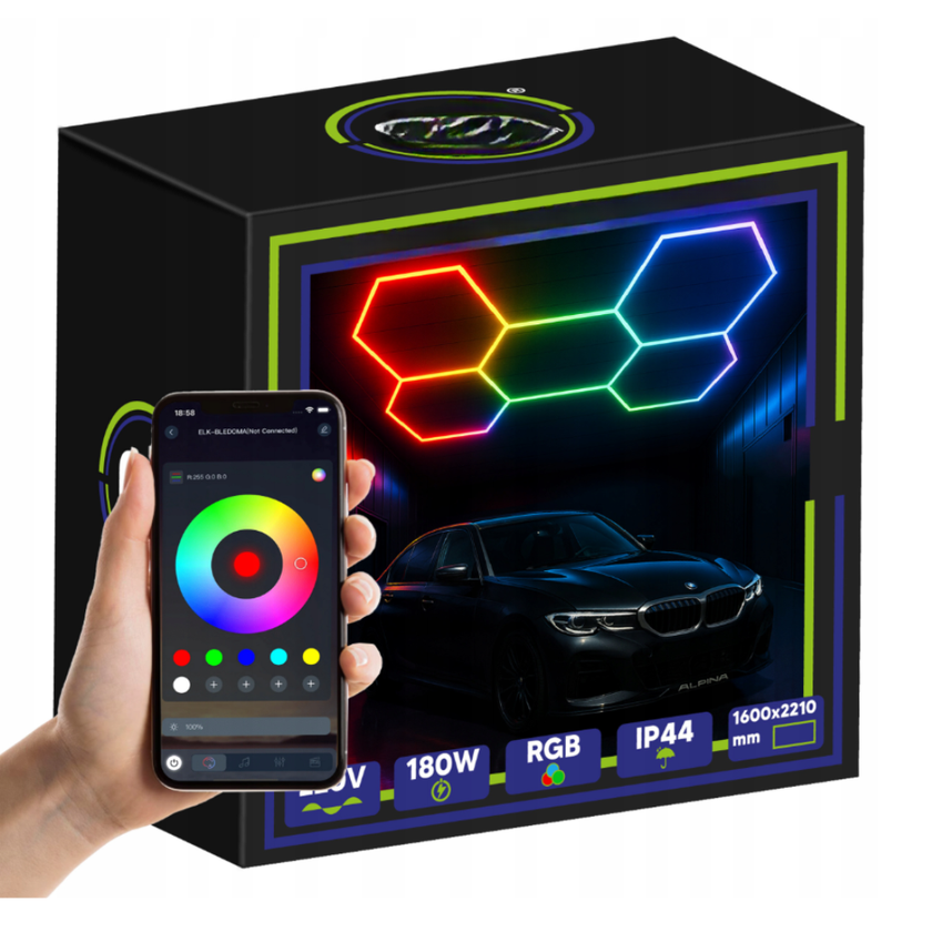 Tavan LED Hexagonal HoneyComb RGB 180W cu Telecomanda