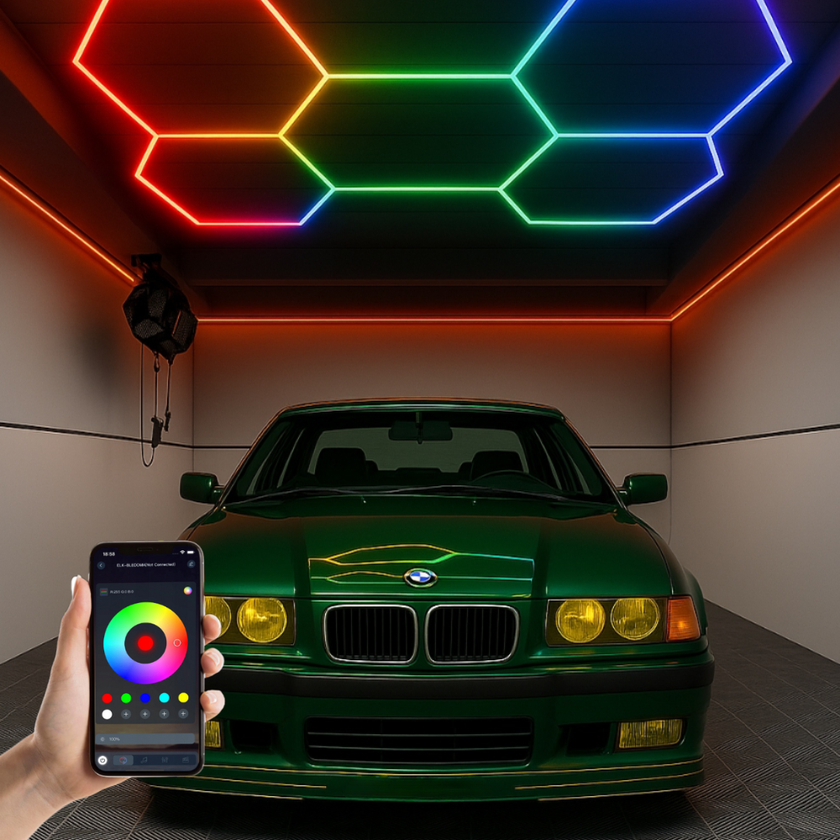 Tavan LED Hexagonal HoneyComb RGB 180W cu Telecomanda
