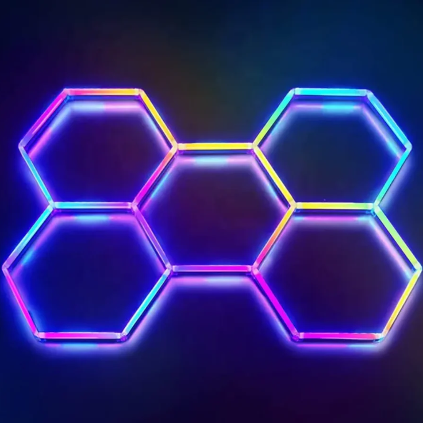 Tavan LED Hexagonal HoneyComb RGB 180W cu Telecomanda